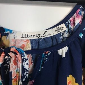 Long Sleeve (peek-a-boo) shoulder floral top